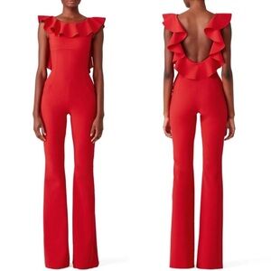 La Petite Robe di Chiara Boni Ruffle Back Jumpsuit in Size 40
